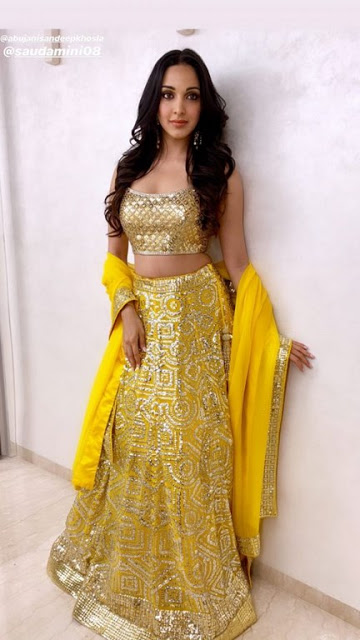 Actress Kiara Advani Photoshoot In Yellow Lehenga Choli 7